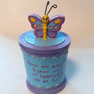 Butterfly wish trinket box